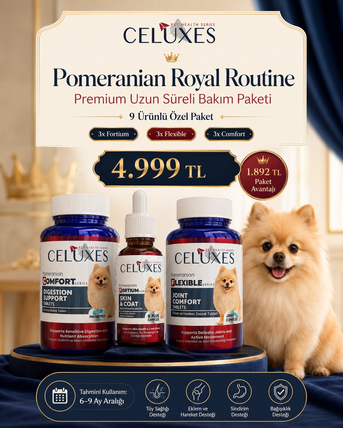 Pomeranian Royal Routine Paketi