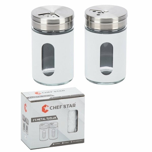 Chefstar Tuzluk Metal Orta Boy Renkli 2 Li MNB05751 7514