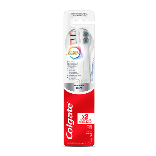 COLGATE DİŞ FIRÇASI TOTAL FOAMING SOFT 1+1