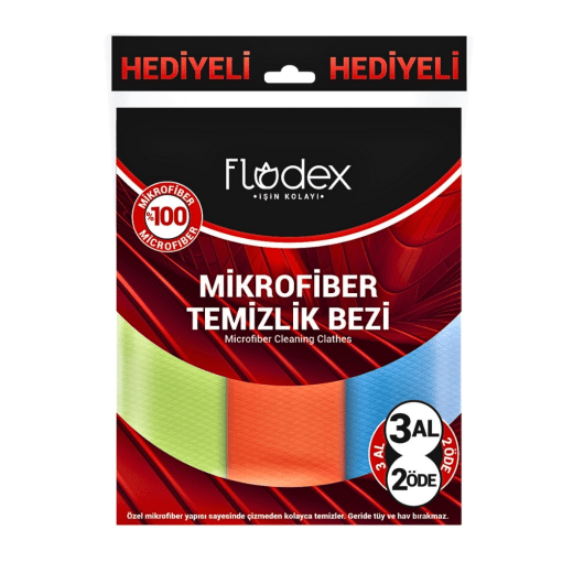 FLODEX MİKROFİBER TEMİZLİK BEZİ 3 AL 2 ÖDE