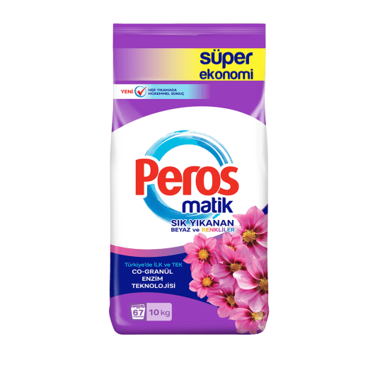 PEROS MATİK YILDIZ BEYAZ RENKLİ MOR 10 KG