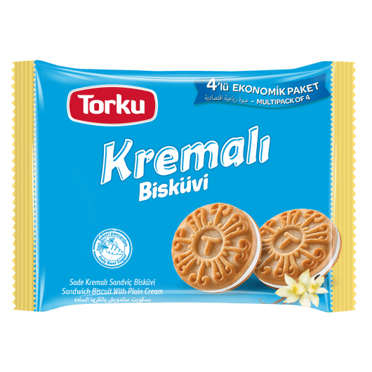 TORKU KREMALI BİSKÜVİ 4 LÜ 244 GR SADE 