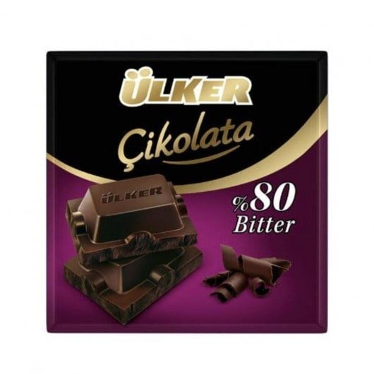 ÜLKER KARE ÇİKOLATA%80 BİTTER 60 GR 142908