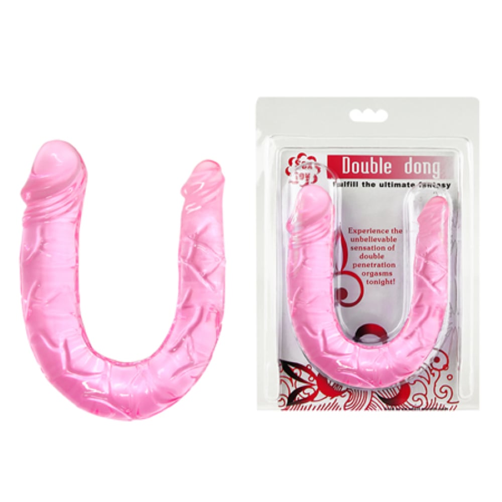 Double Dong 30cm Çift Taraflı Jel Yumuşak Vibratör Penis Dildo