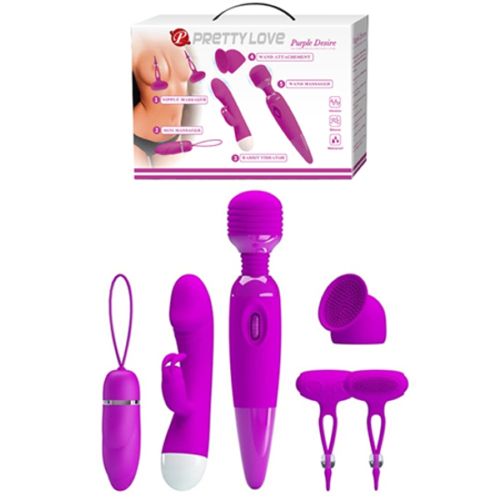 USB Şarjlı Titreşimli Çiftlere Özel 5 Parça Fantezi Vibratör Set