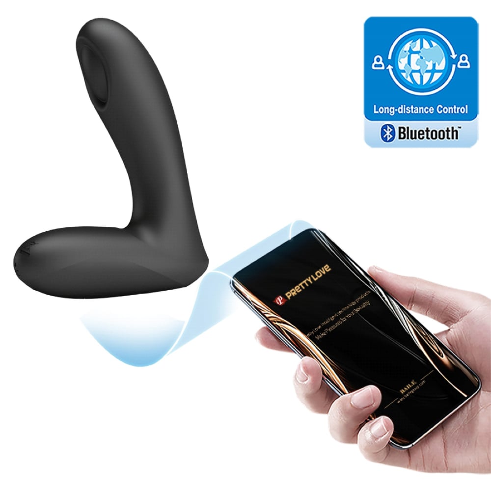 Telefon Uyumlu Silikon Anal ve Vajinal Masaj Aleti Mobil APP Uzaktan Kumandalı
