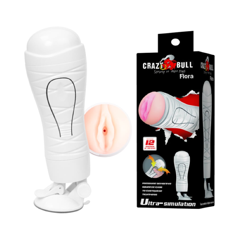USB Şarjlı 12 Titreşimli Realistik Suni Vajina Erkek Mastürbatör