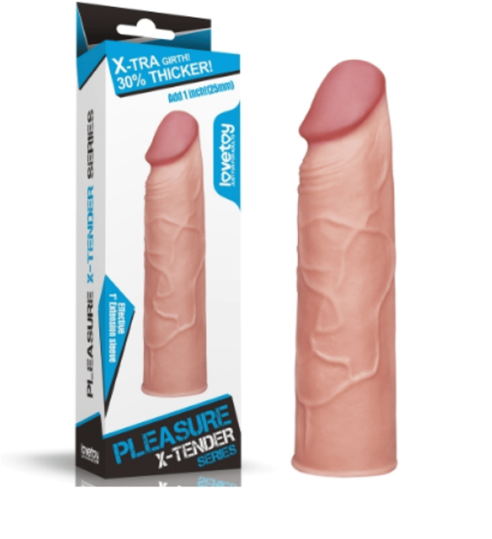 Pleasure Extender 3 CM Dolgulu Realistik Penis Kılıfı Prezervatif