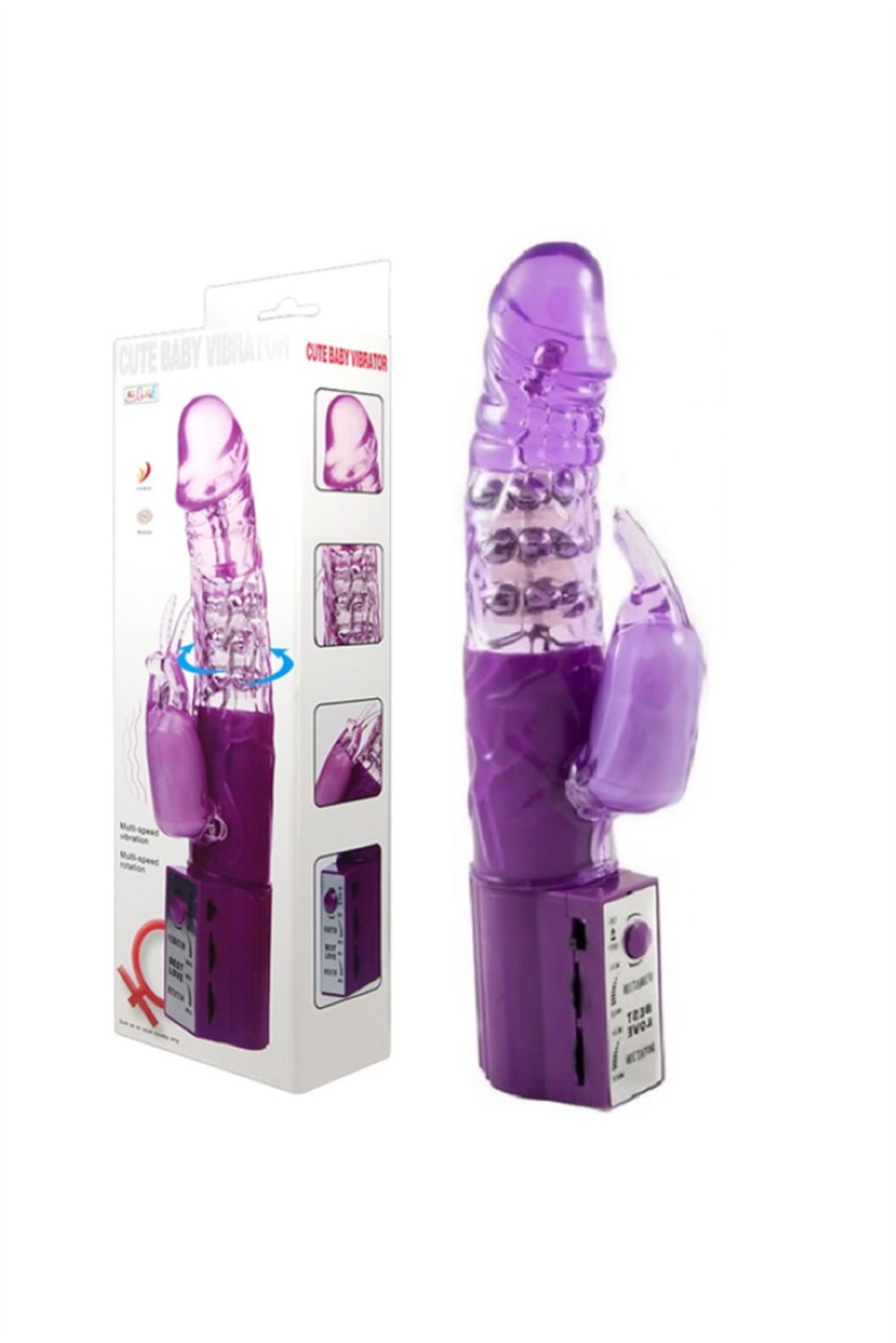 Güçlü Titreşimli Oynar Başlı Üst Düzey Teknolojik Vibratör Penis