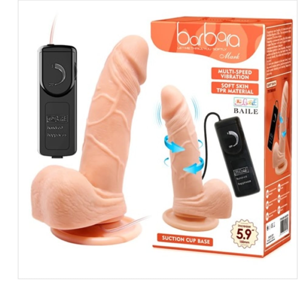 Oynar Başlı Güçlü Titreşimli Vantuzlu Realistik Vibratör Penis