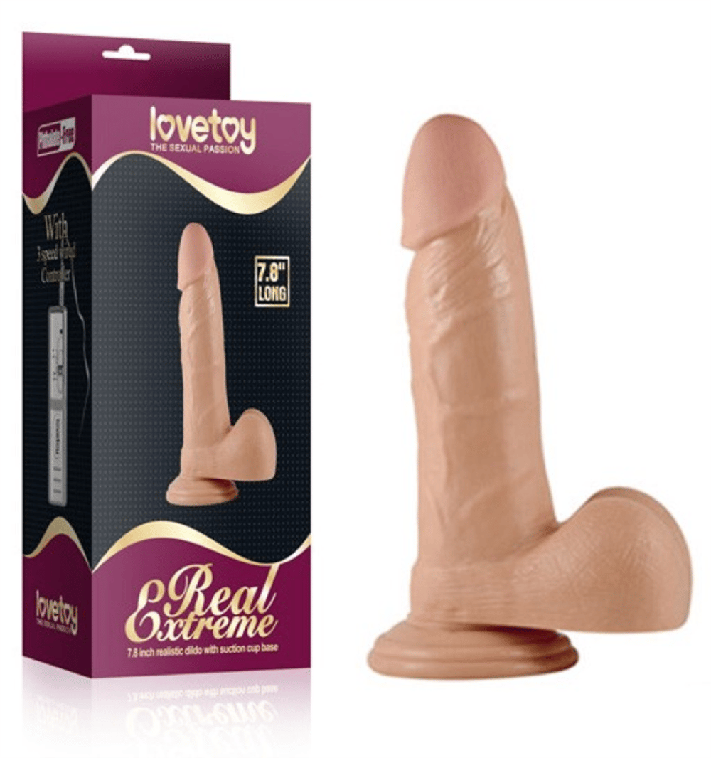 Lovetoy Real Extreme Testisli Kalın Realistik Penis Dildo 20 CM