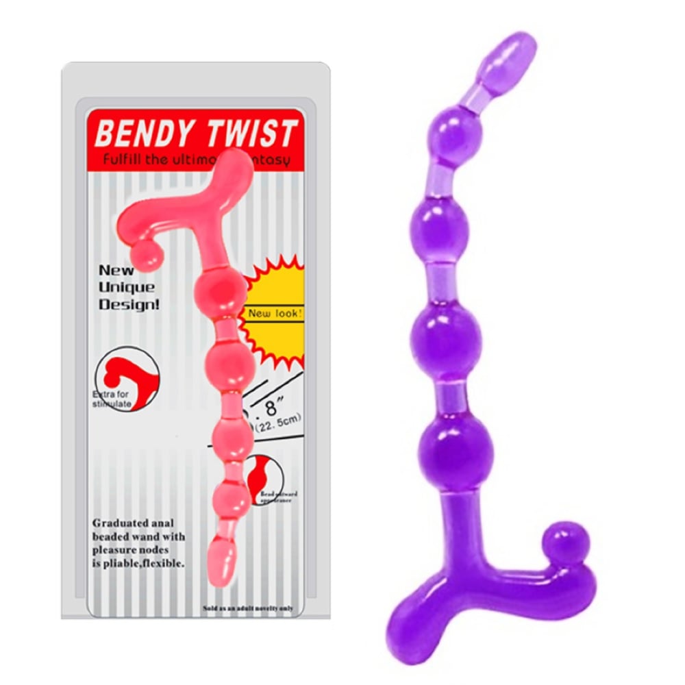 Bendy 22.5cm Sıralı Anal Vajinal Top Anal Plug Tıkaç Açıcı