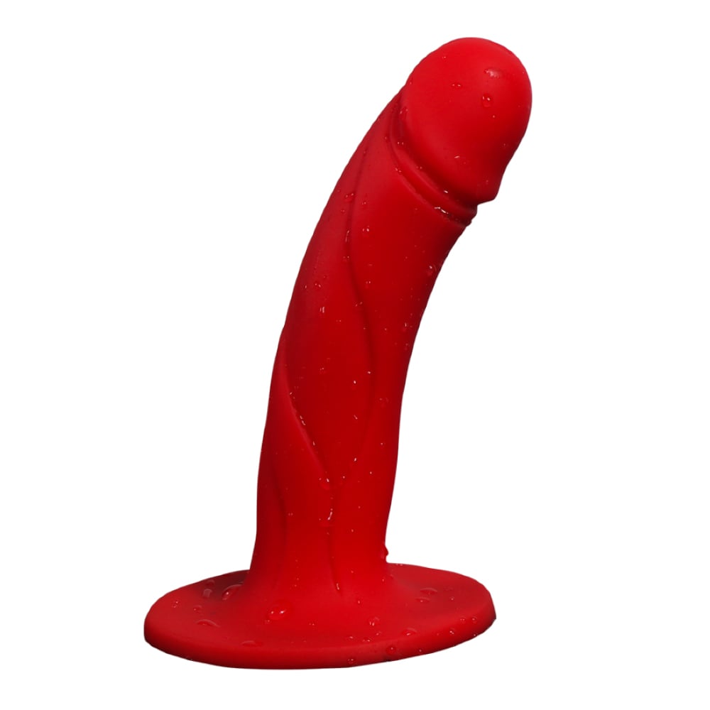 Kırmızı Penis Başlı Vajinal Silikon  Dildo