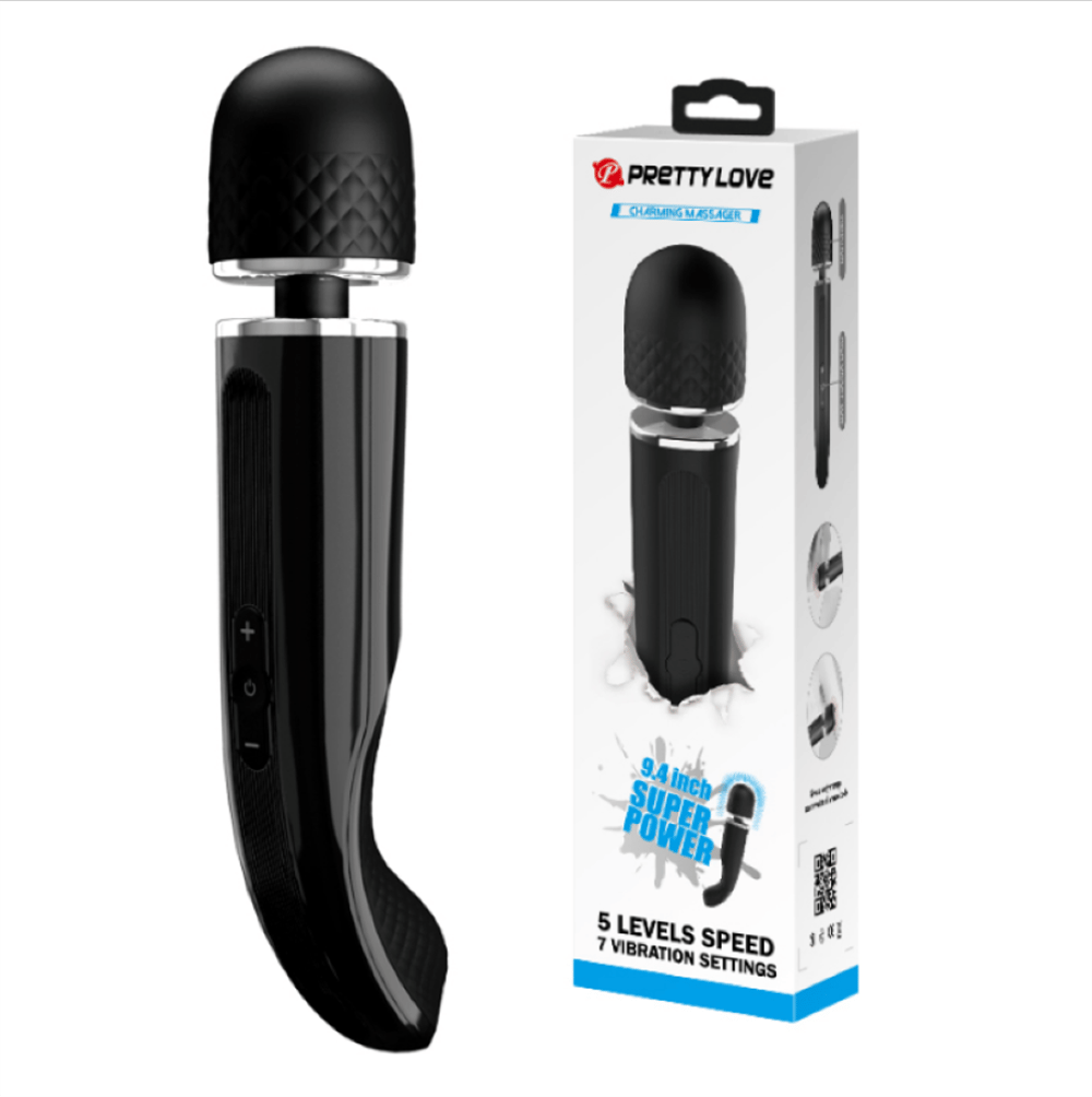 Charming 24 CM USB Şarjlı 5 Farklı Hız Ve 7 Titreşimli Erotik Masaj Vibratörü