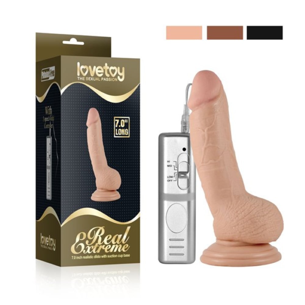 Lovetoy Real Extreme Titreşimli Realistik Vibratör Penis 18 cm