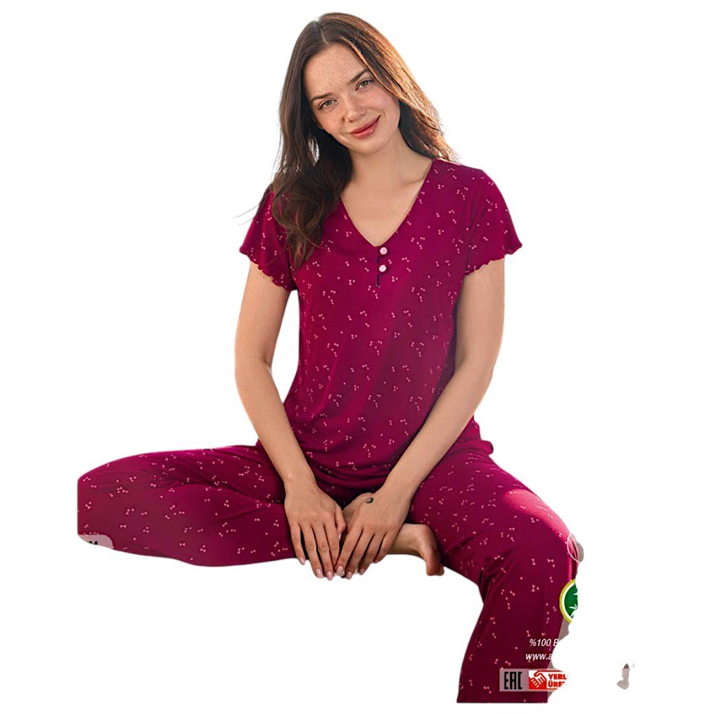 Aydoğan Kadın Kısa Kol %100 Bambu Pijama Takım 9462 - Fiyatı ...