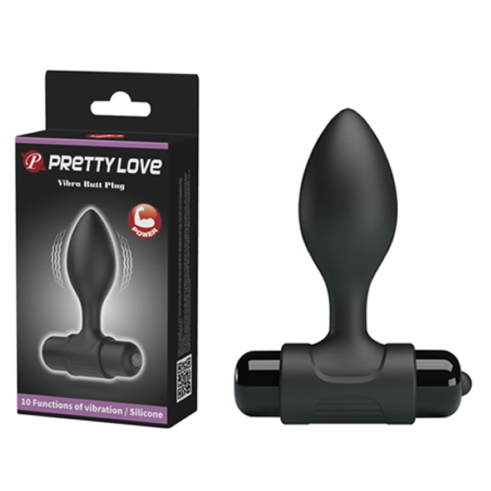 Vibra's 9 CM 10 Titreşimli Silikon Anal Vibratör Plug Anal Tıkacı