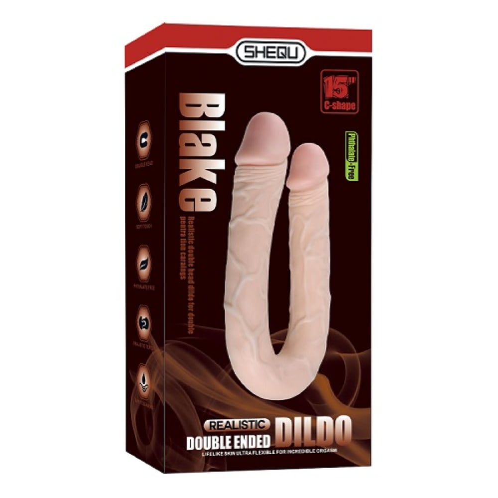 Shequ Harold 44 cm Çift Taraflı Ten Rengi Unisex Penis