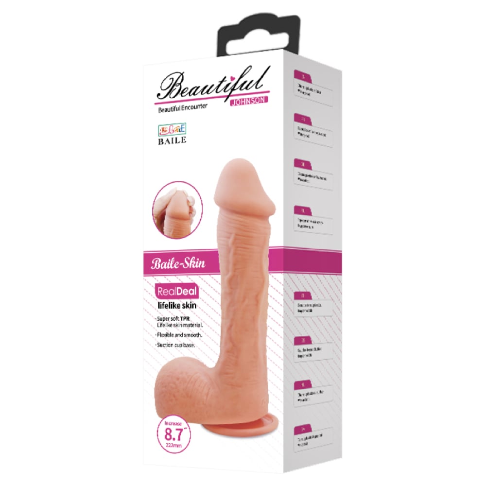 Beautiful 22 CM Realistik Kalın Vantuzlu Damarlı Dildo Penis