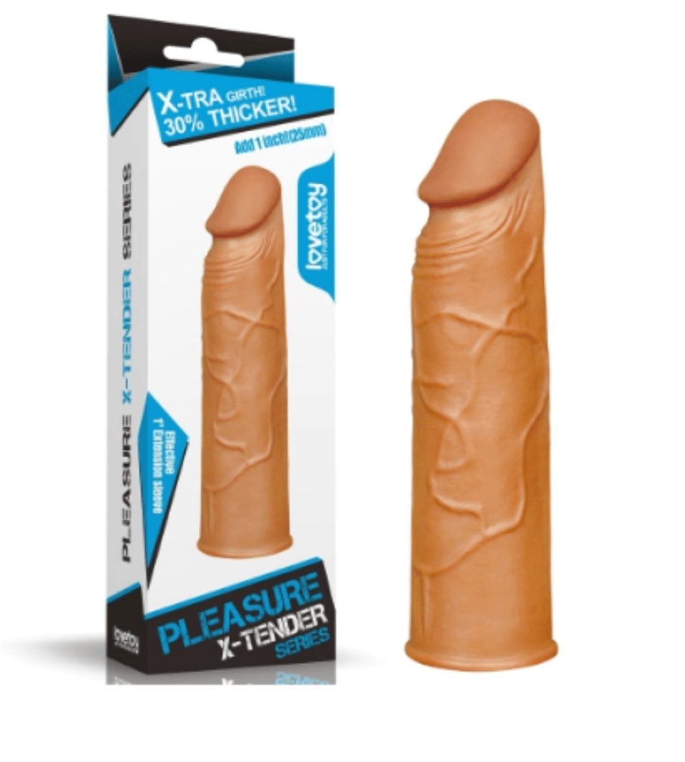 X-Tender 3 CM Dolgulu Realistik Penis Kılıfı Uzatmalı Prezervatif
