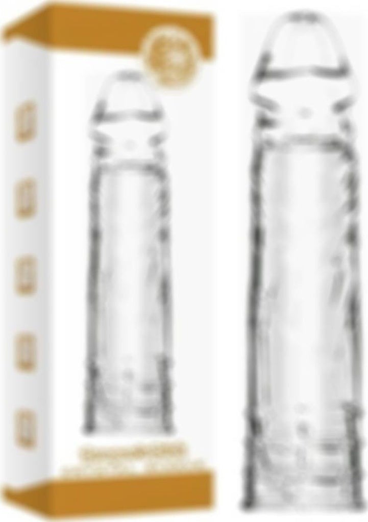 Pretty Love Sleeve Damarlı Dolgulu 4 Cm Uzatmalı Şeffaf Silikon Penis Kılıfı