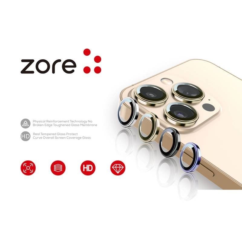 Apple iPhone 13 Mini Zore CL-12 Black Premium Safir Parmak İzi Bırakmayan Anti-Reflective Kamera Lens Koruyucu