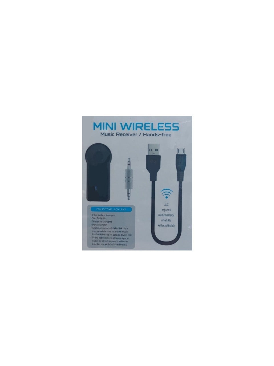 FM25 MINI WIRELESS AUX-BLUETOOTD ARAÇ KİTİ