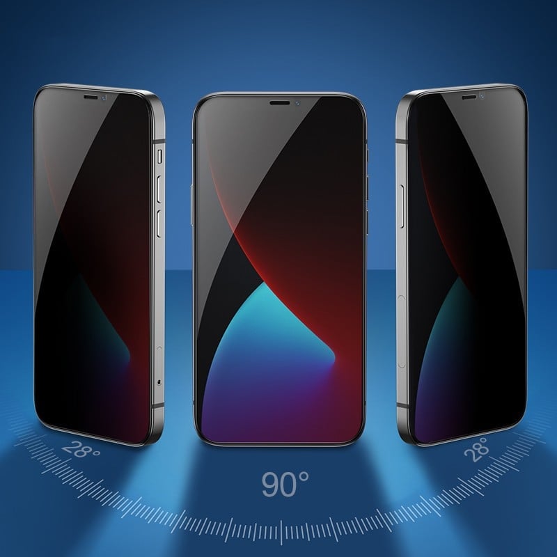 ZORE iPhone 11 Pro Zore Kolay Uygulama Aparatlı 5D Magic Privacy Glass Hayalet Cam Ekran Koruyucu