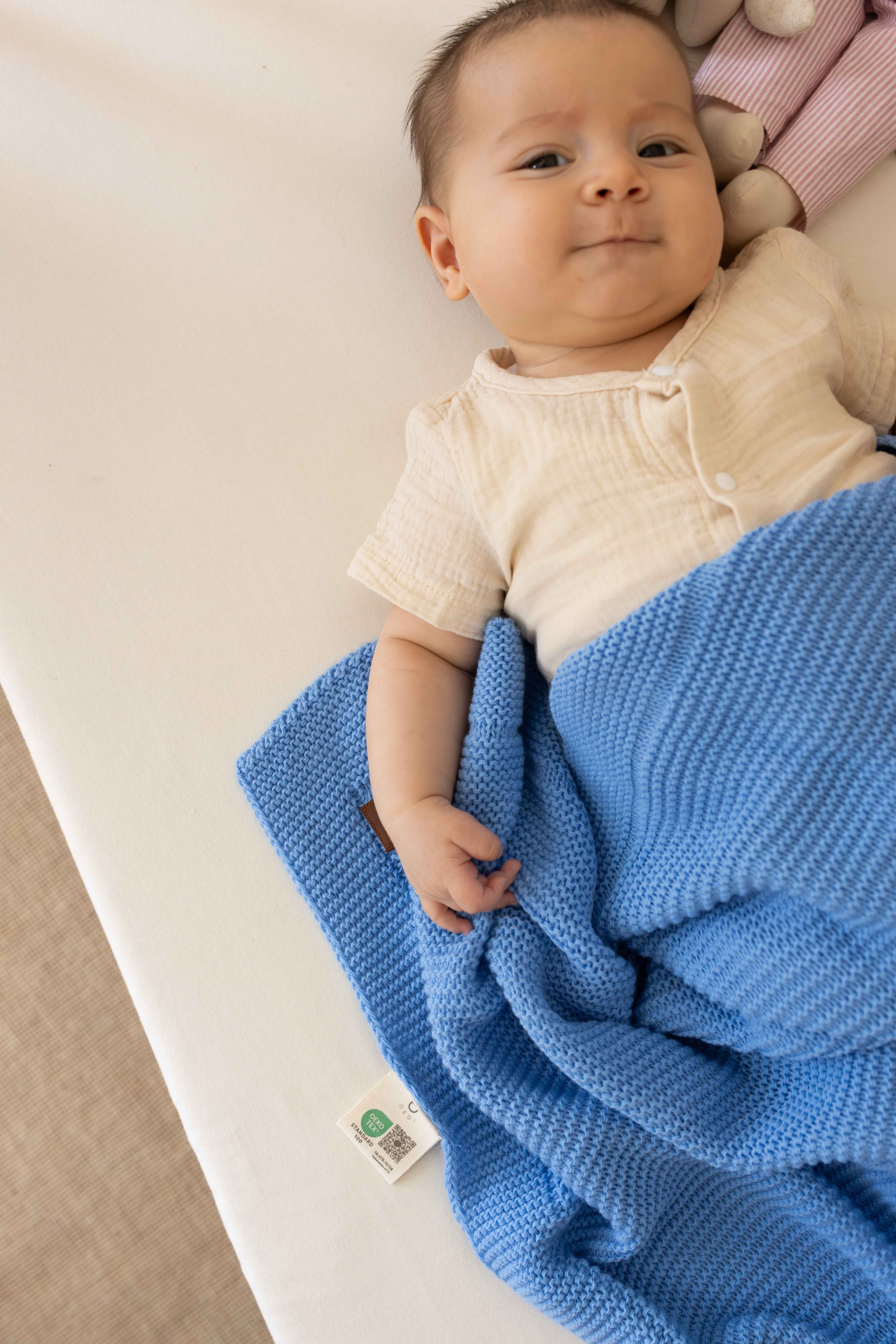 Alina Örgü Bebek Çocuk Battaniyesi, Yumuşak Hafif Kundak Örtüsü