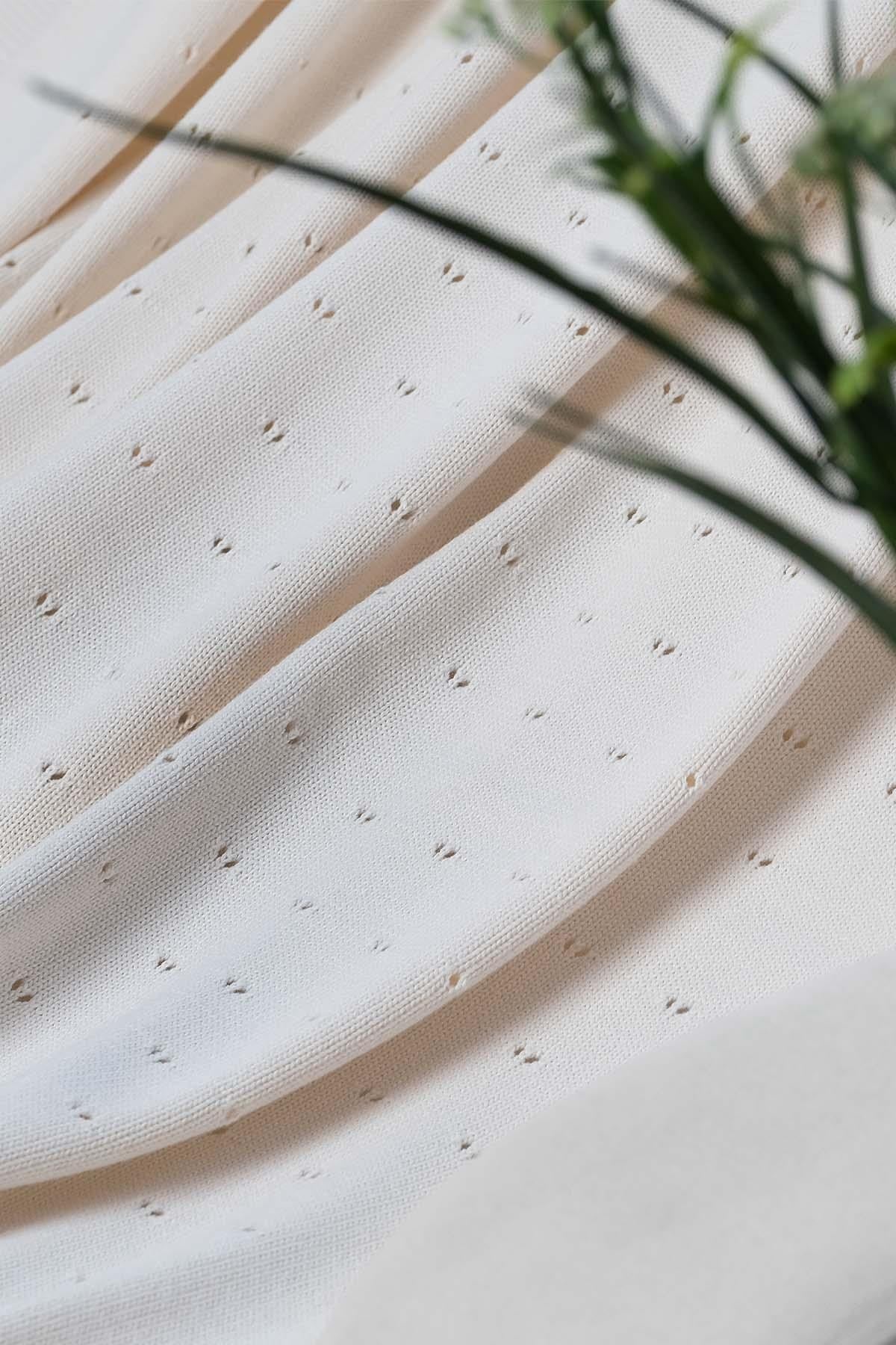 Drop Ajur Desen Triko Örme Nefes Alan Tv Battaniyesi, Koltuk Örtüsü