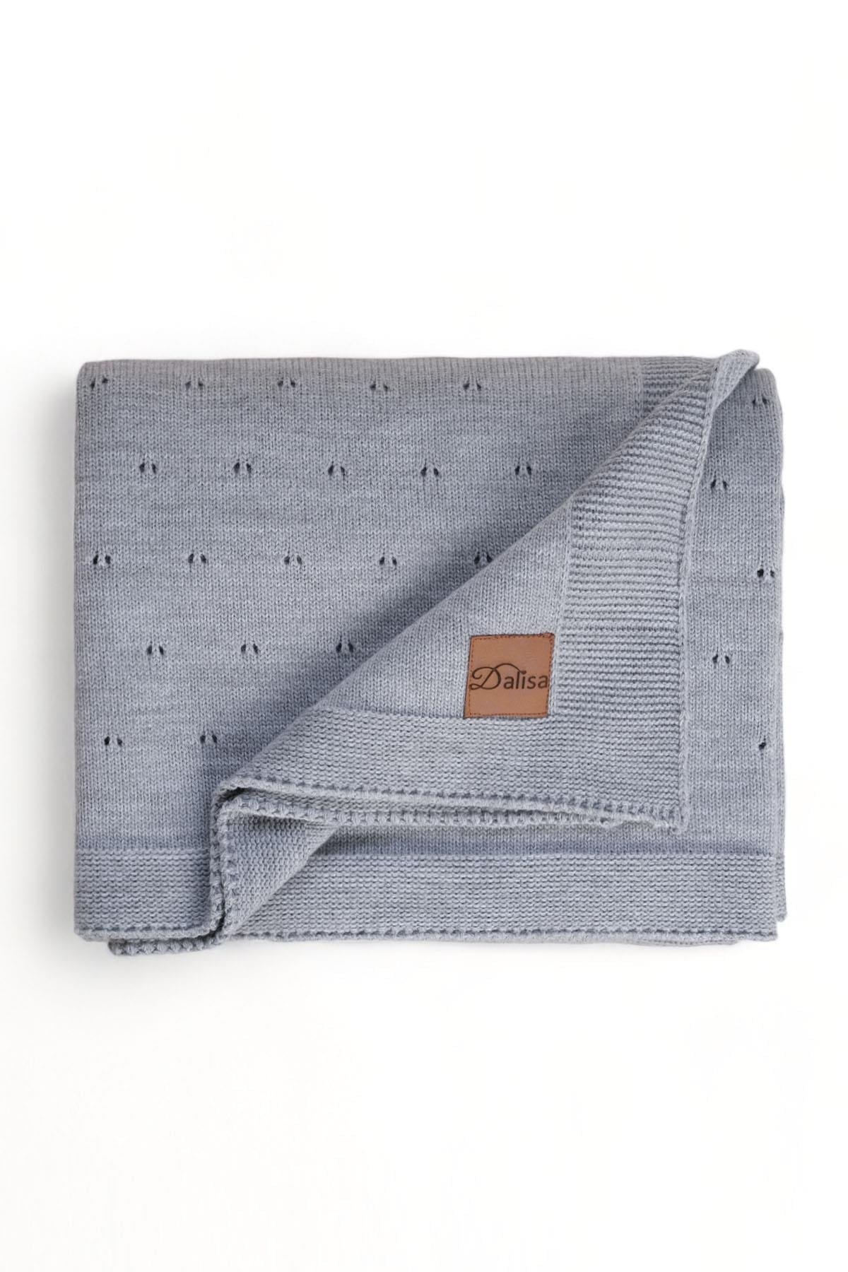 Drop Ajur Desen Triko Örme Nefes Alan Tv Battaniyesi, Koltuk Örtüsü