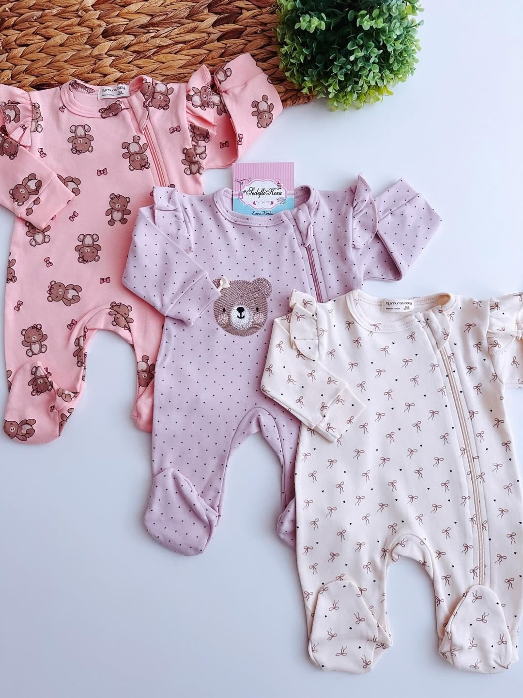 Boydan Fermuarlı 3lü Tulum Set