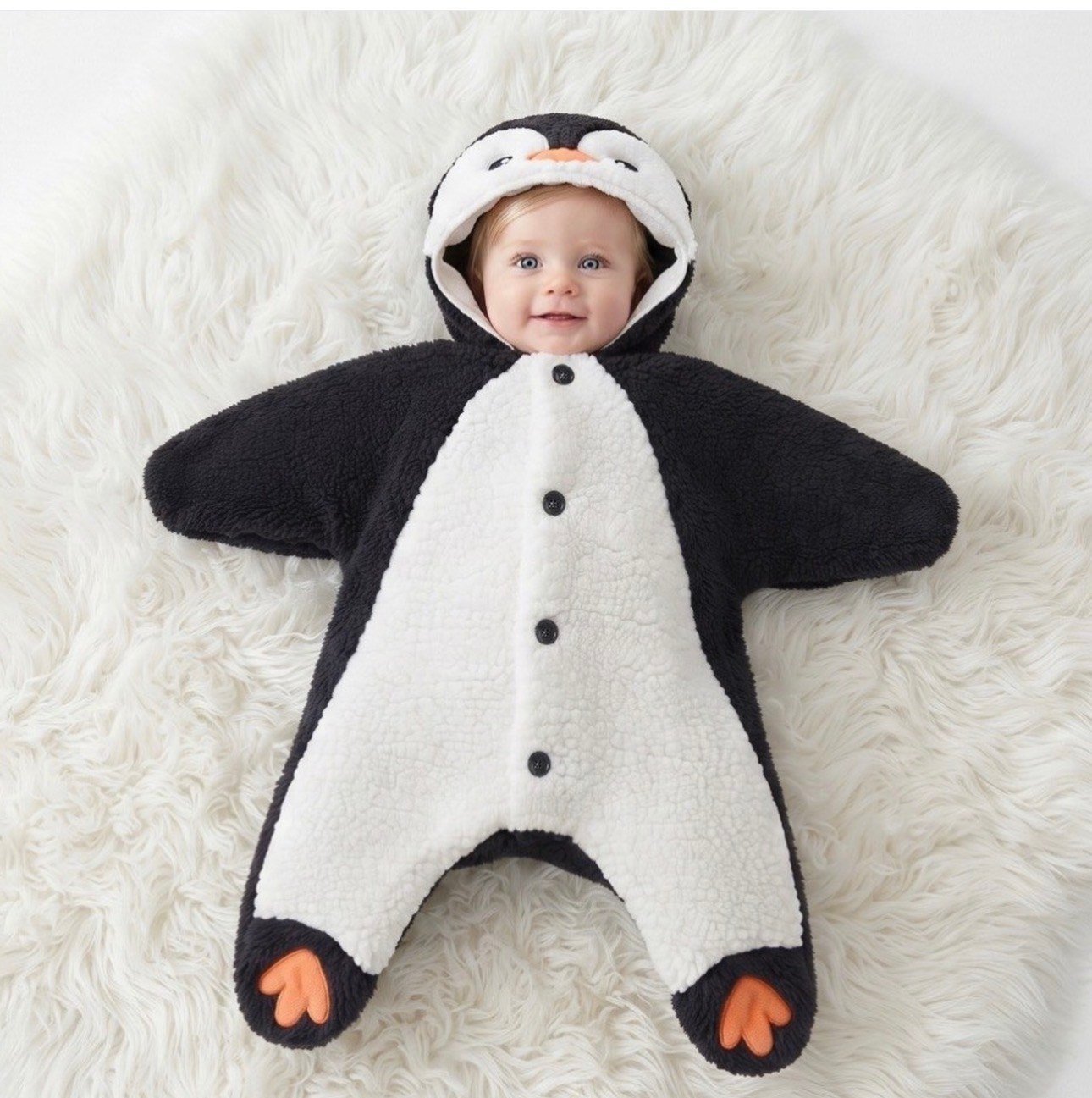 Penguen peluş yıldız tulum