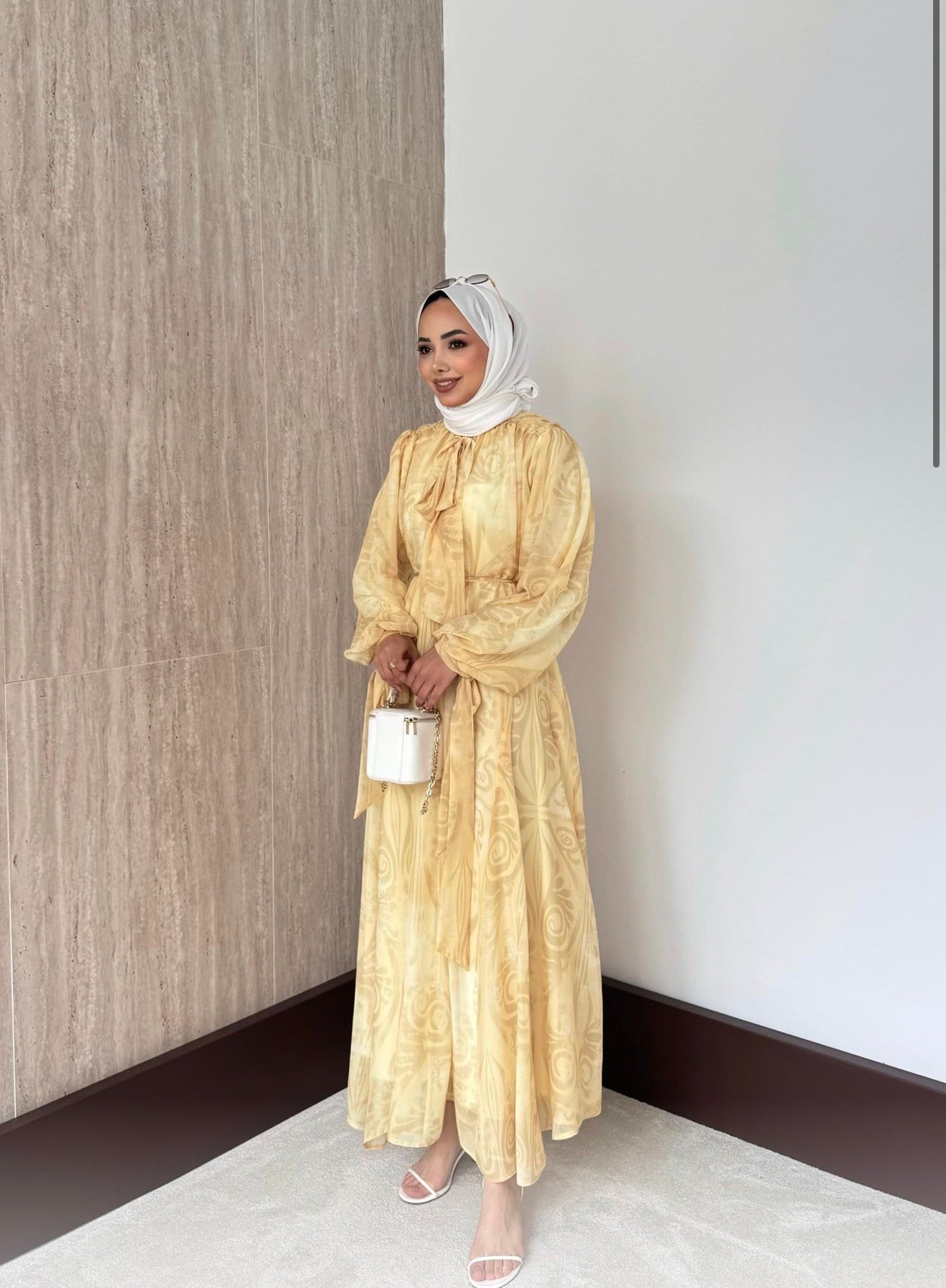 Luxe Gold Düğme Detaylı Elbise 