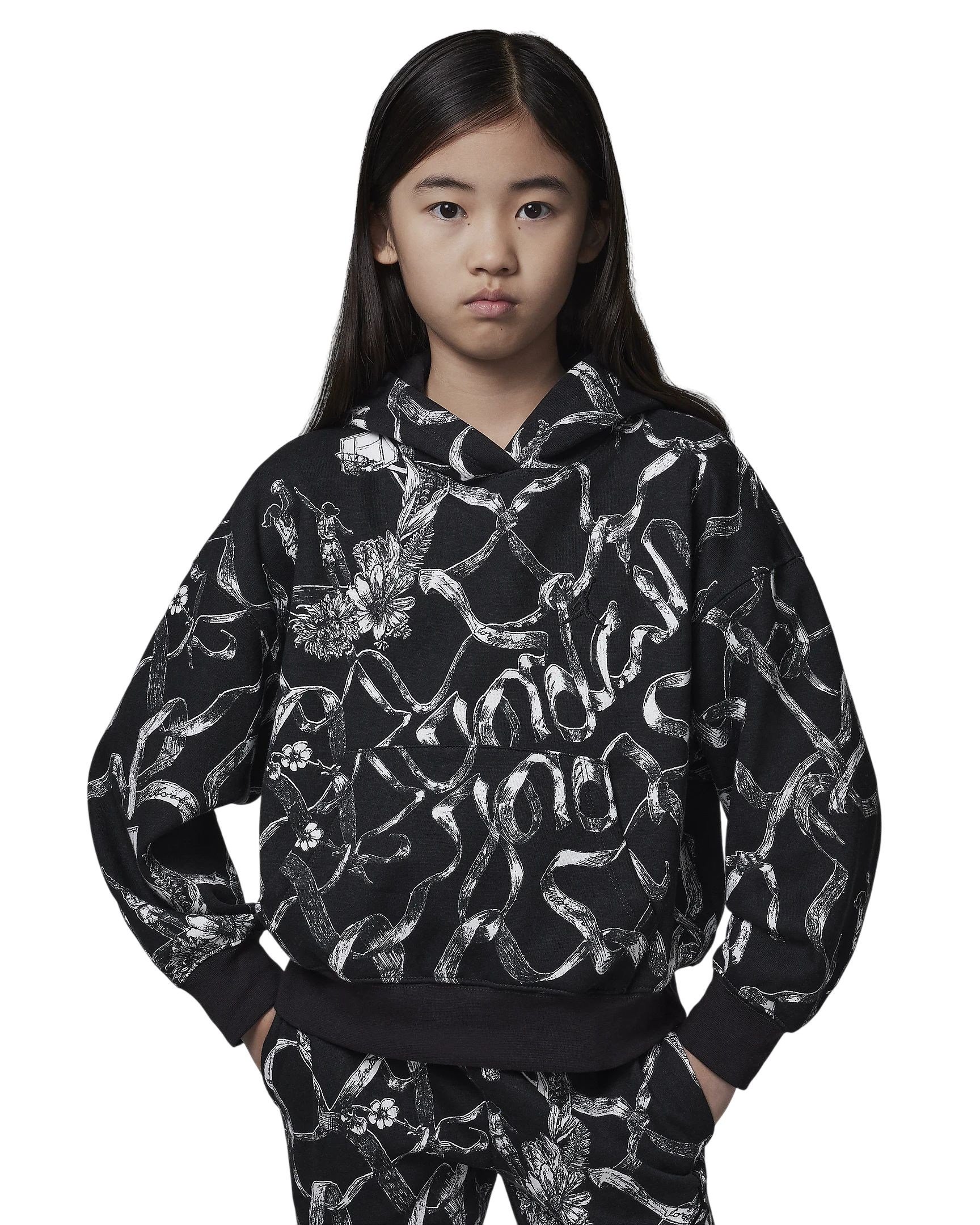 NIKE JORDAN WJ BRKLN LN FLC AOP PO HOODIE KIZ ÇOCUK SWEATSHIRT
