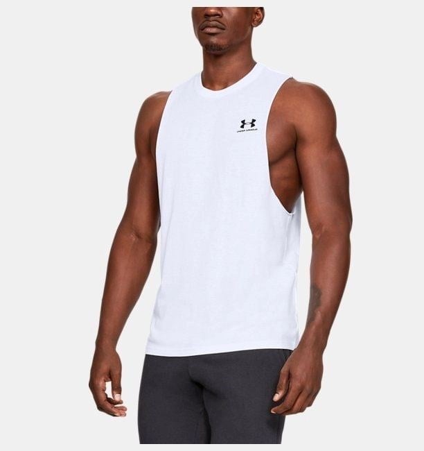 UA LEFT CHEST CUT OFF TANK ERKEK ATLET 1329286