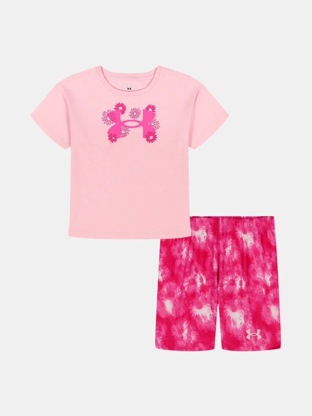 UA PRINTED BIKE SHORT SET KIZ ÇOCUK TİŞÖRT-ŞORT TAKIM ASJI1RR (3-7 YAŞ)
