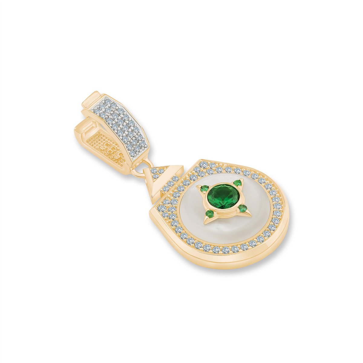Beş Taşlı Madalyon Charm