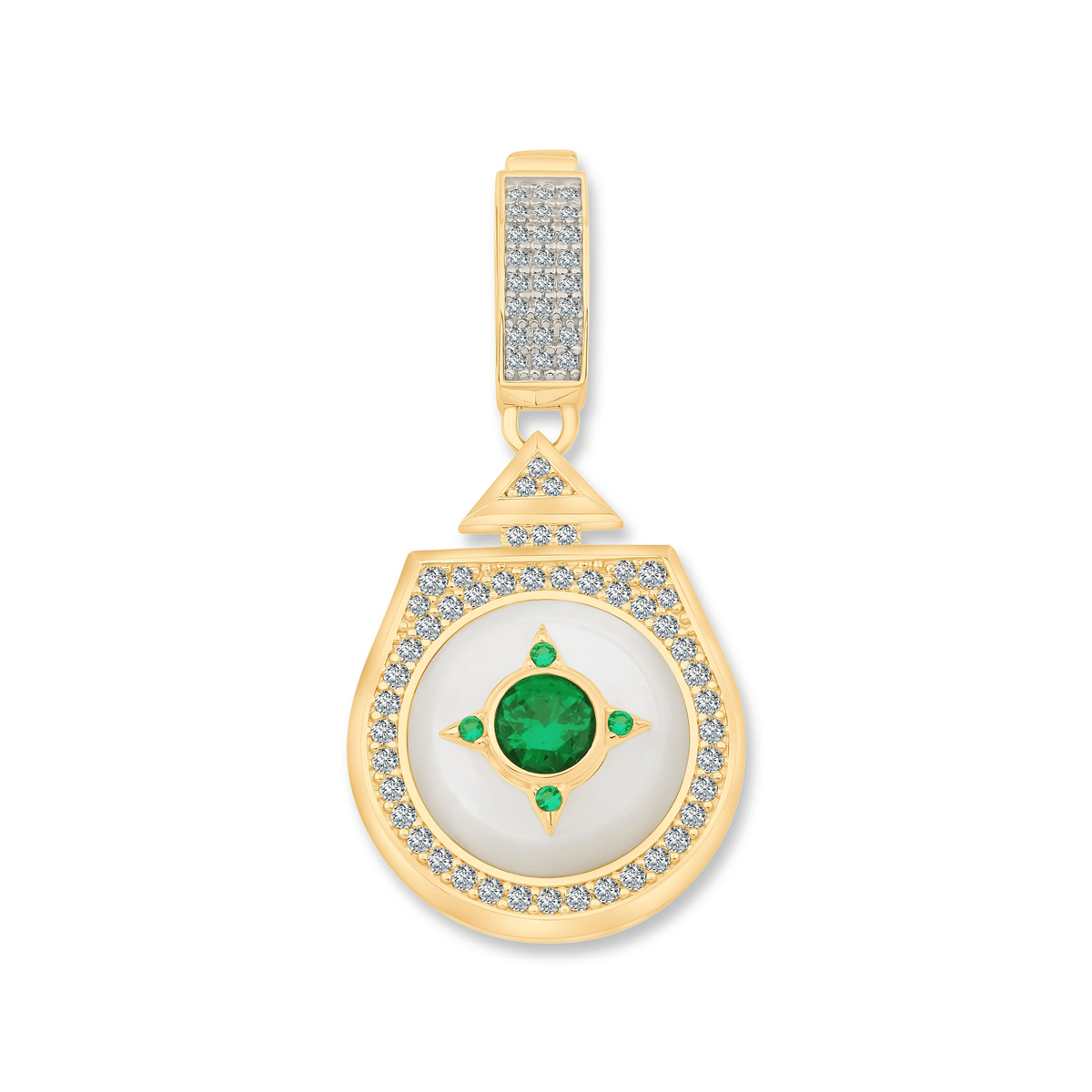Beş Taşlı Madalyon Charm