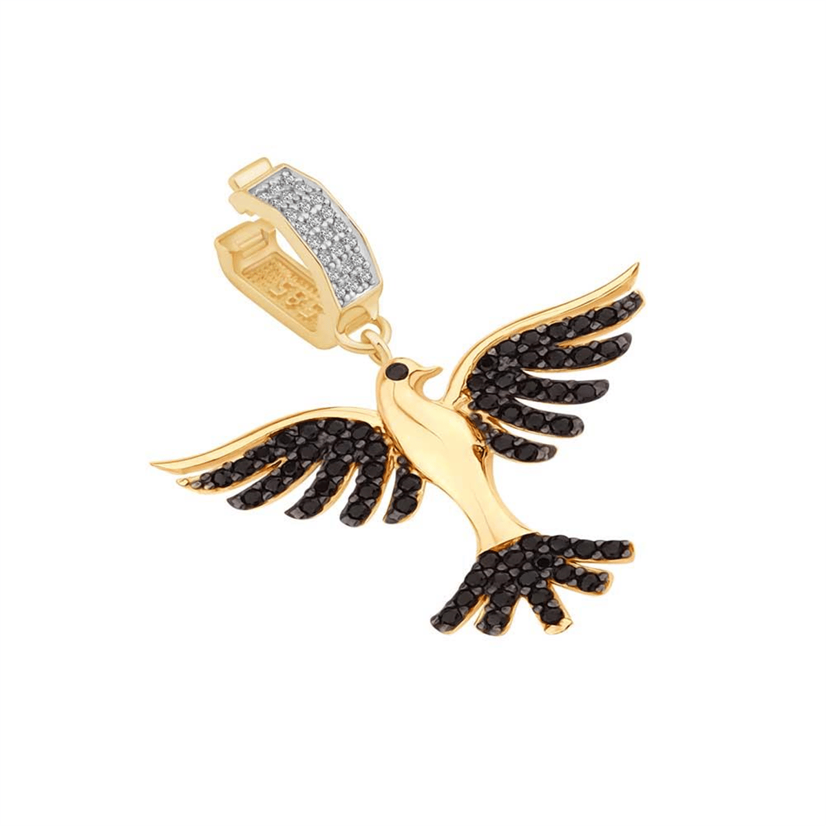 Siyah Anka Kuşu Charm