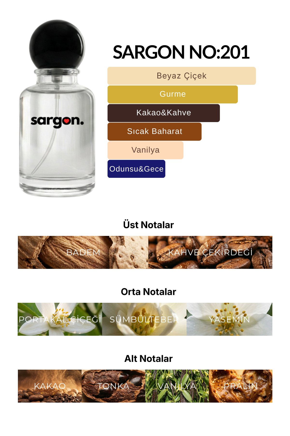 Sargon No:201 Kadın Parfüm 50 ml EDP | Oryantal & Çiçeksi