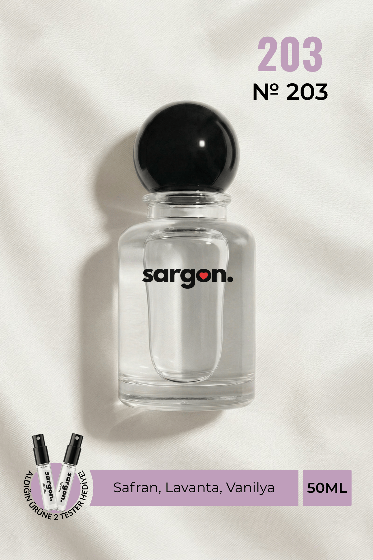 Sargon No:203 Kadın Parfüm 50 ml EDP | Yoğun Lavanta & Vanilya