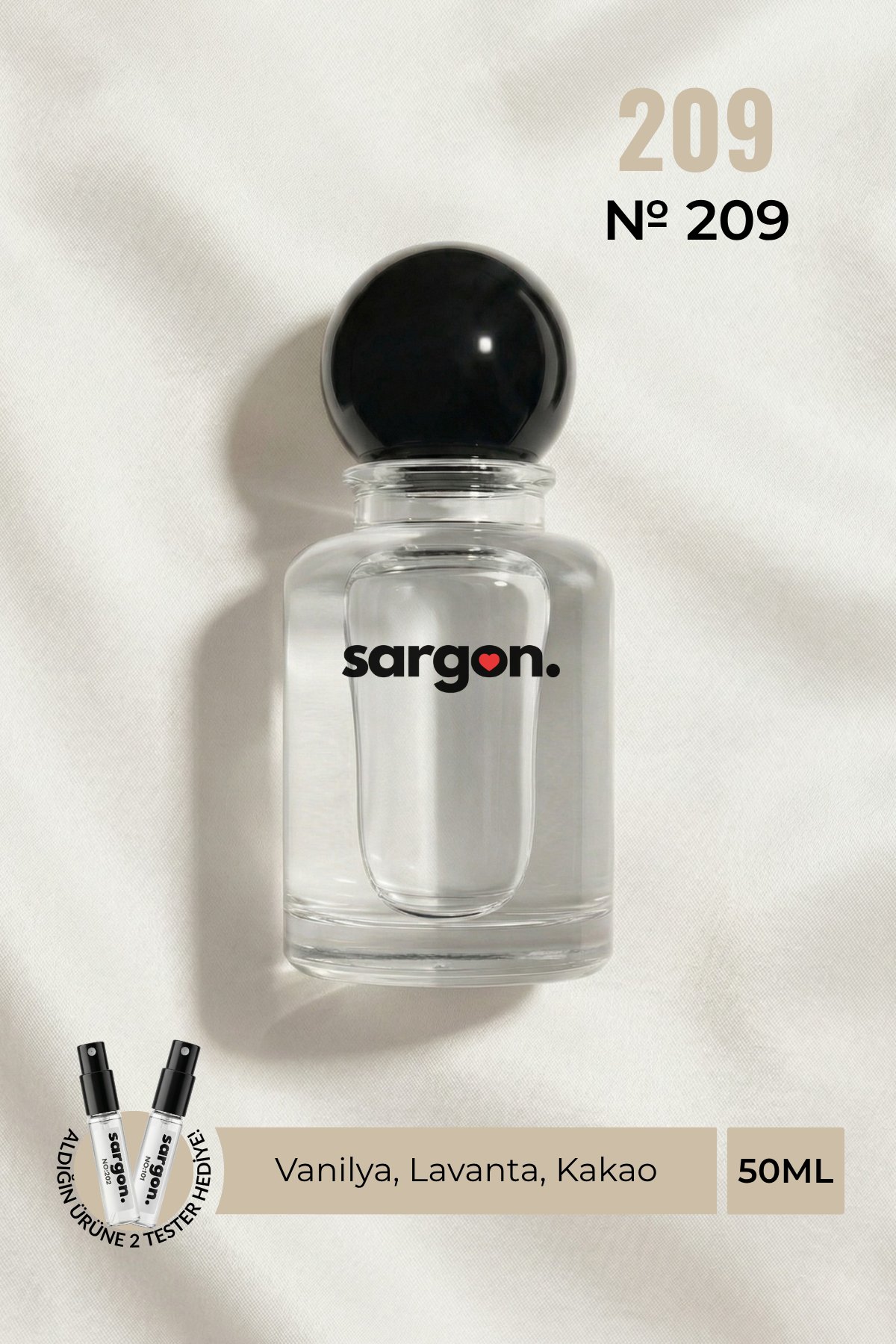 Sargon No:209 Kadın Parfüm 50 ml EDP | Vanilya & Lavanta