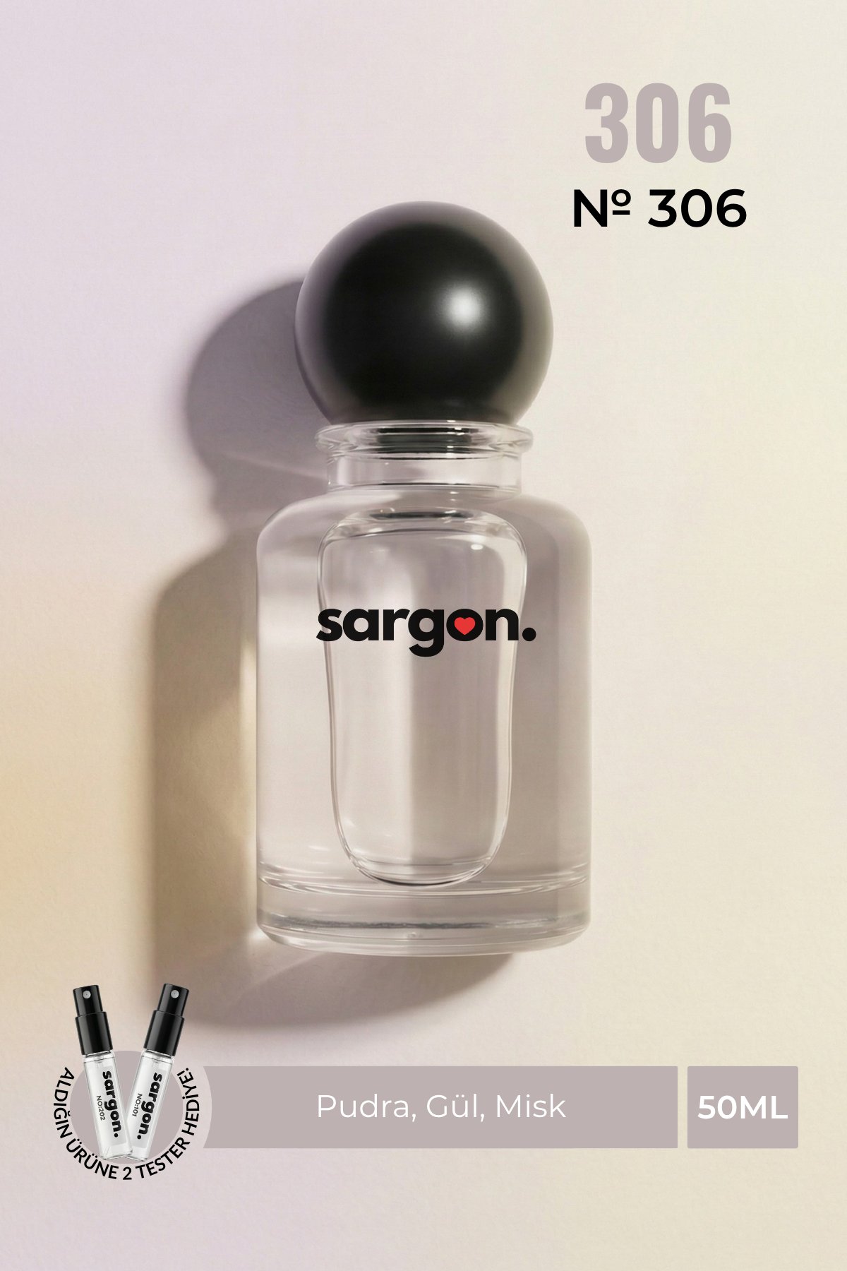 Sargon No:306 Unisex Parfüm 50 ml EDP | İkonik Pudralı & Temiz