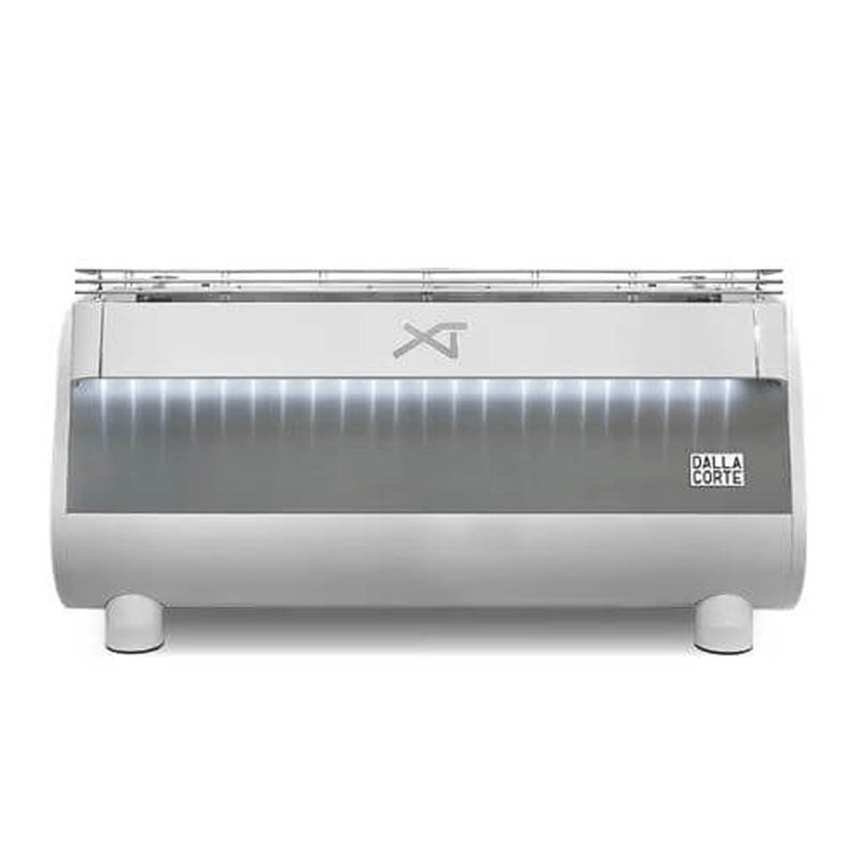 Dalla Corte XT Barista Espresso Kahve Makinesi, 3 Gruplu, Beyaz Krom