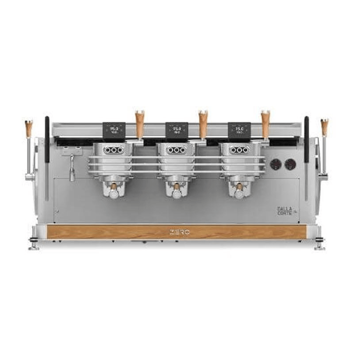 Dalla Corte Zero Barista Espresso Kahve Makinesi, 3 Gruplu, Beyaz-Meşe