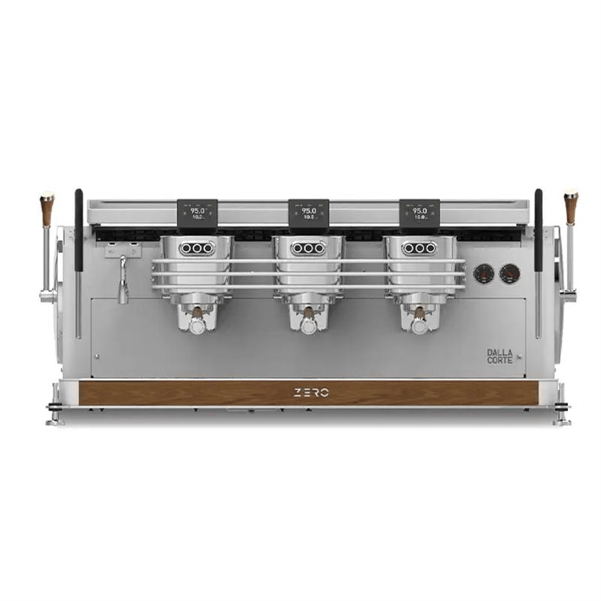 Dalla Corte Zero Barista Espresso Kahve Makinesi, 3 Gruplu, Beyaz-Ceviz