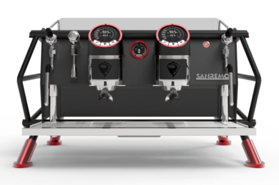 Sanremo Racer Naked Multiboiler Tam Otomatik Espresso Kahve Makinesi, 2 Gruplu, Siyah