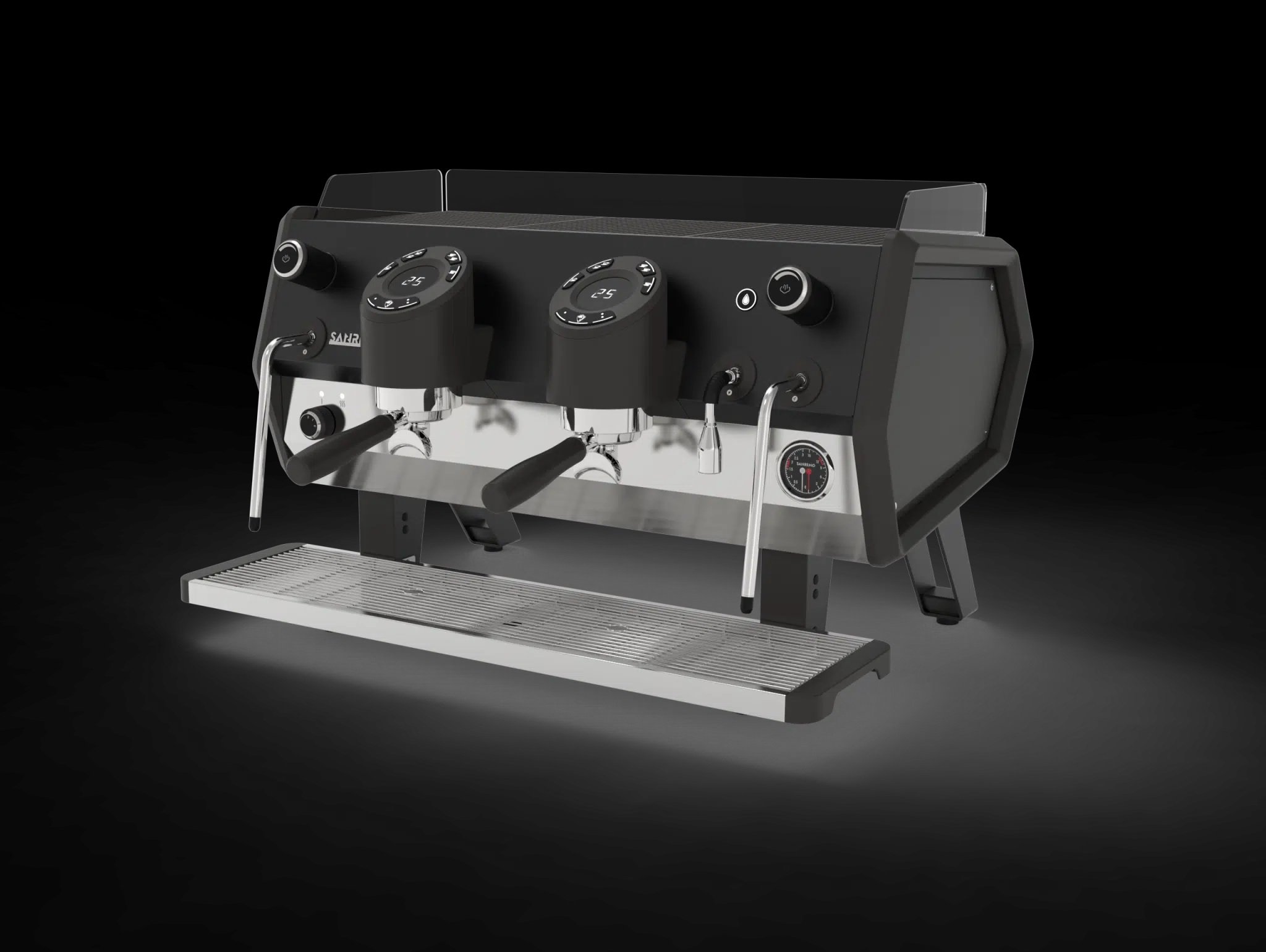 Sanremo D8 Tam Otomatik Espresso Kahve Makinesi, 2 Gruplu, Siyah