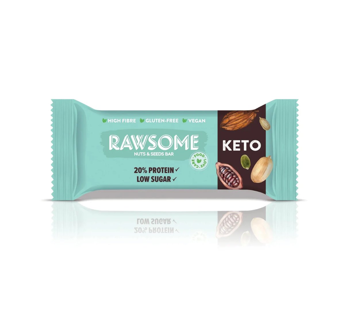 Rawsome Low Sugar %20 Protein Keto Bar Kakao | Düşük Şekerli & Yüksek Proteinli Atıştırmalık